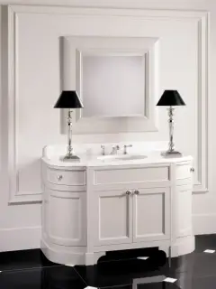 Комплект мебели с раковиной Devon&Devon SEASON EFSEASONOFBF + RALS50/ST структура - offwhite / столешница - мрамор botticino fiorito