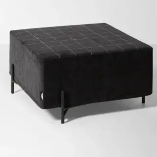 Пуф Antonio Lupi PAESAGGI SOSPESI PSGP50 структура сталь-NERO GOFFRATO, съемный чехол - ткань черная