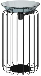 Раковина Artelinea TRISTANO&ISOTTA IST1+B98+B06 NICHEL NERO/TRASLUCIDO BLU