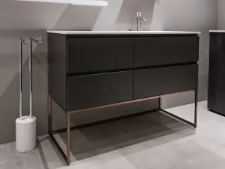 Комплект мебели с раковиной Arbi SKY GOLA+JUNO 121 DX AT22+L80D+B91S+V387+A998+5679+5697 RODIO LUCIDO/LONDRA 2021 OPACO-900DF, проф.-NERO/TEKNO BIANCO OPACO-E1