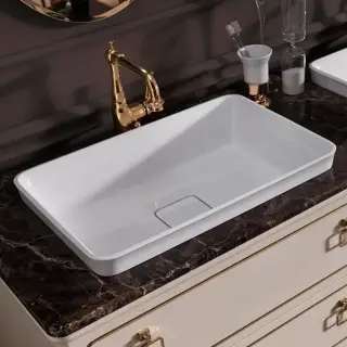 Раковина Mia Italia MLCERIRE012 CERAMILUX белый блестящий