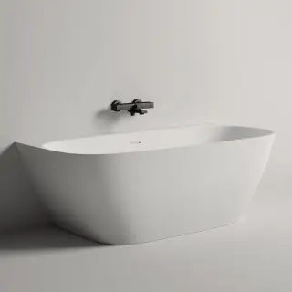 Ванна SALINI SOFIA WALL 102522M S-Stone-матовый белый/дон.клап. Up&Down-белый