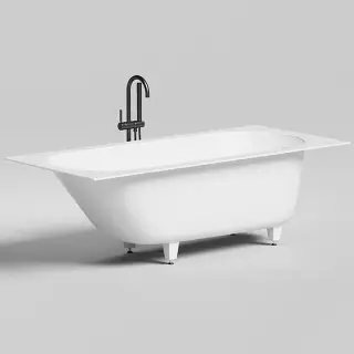 Ванна SALINI ORNELLA KIT 180 102422M S-Stone матовый белый/дон.клап. Up&Down белый