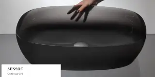 Раковина Antonio Lupi CRISTALMOOD SENSOC cristalmood fume, natural satin brass