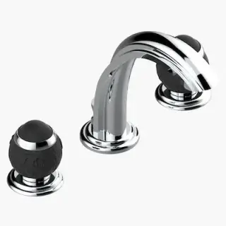 Смеситель для раковины THG BLACK CRYSTAL PANTHERE A2K.H55.151M никель PVD