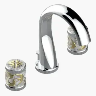 Смеситель для раковины THG HIRONDELLES TAMPONNEES OR A4L.F30.151M Soft gold