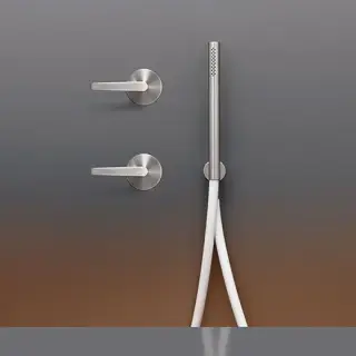 Смеситель для душа CEA Flag FLG22WS СТАЛЬ SATIN/шланг силикон WHITE