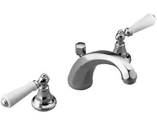 Смеситель для раковины THG Carleston Lever G75.A02.152 хром, ручки белые