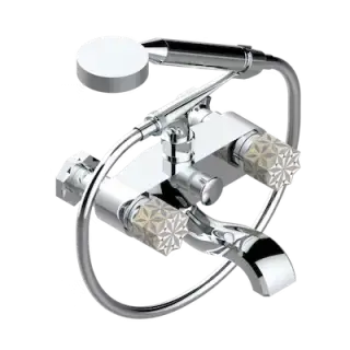 Смеситель для ванны THG NIHAL IVORY PORCELAIN U2N.A02.13B хром