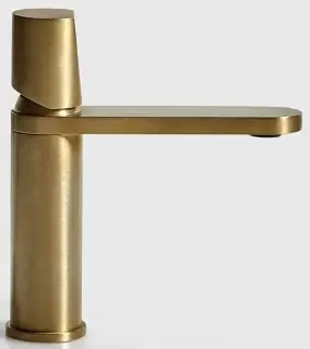 Смеситель для раковины Antonio Lupi Indigo ND301OS Ottone satinato naturale