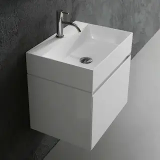 Комплект мебели с раковиной Antonio Lupi GESTO GESTOMOOD54+GESTO12454 BIANCO GOFFRATO-506/FLUMOOD белый