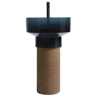 Раковина Antonio Lupi BORGHI BORGHI11+BORGHI30N раковина-CRISTALMOOD CERULEO, пьедестал-SUGHERO NATURALE