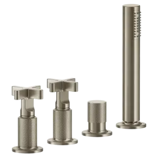 Смеситель для ванны Gessi INCISO 58143#149 FINOX BRUSHED NICKEL