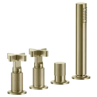 Смеситель для ванны Gessi INCISO 58143#727 цвет-браш.латунь PVD