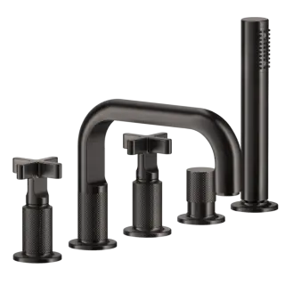 Смеситель для ванны Gessi INCISO 58140#707 Black Metal Brushed PVD