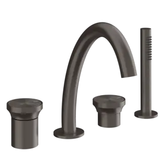 Смеситель для ванны Gessi ORIGINI 66037#707 Black Metal Brushed PVD