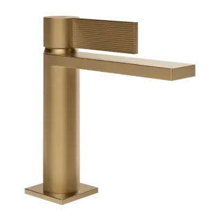 Смеситель для раковины Gessi INVERSO RIGATO 73551#726 цвет-Warm Bronze Brushed PVD