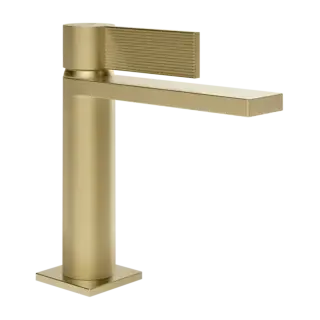Смеситель для раковины Gessi INVERSO RIGATO 73551#727 цвет-браш.латунь PVD