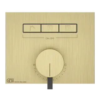 Смеситель для душа Gessi HI-FI MIXER 63081#727 цвет-браш.латунь PVD