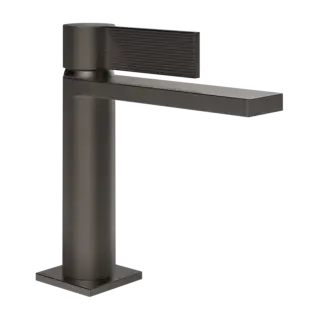 Смеситель для раковины Gessi INVERSO RIGATO 73551#707 цвет-Black Metal Brushed PVD