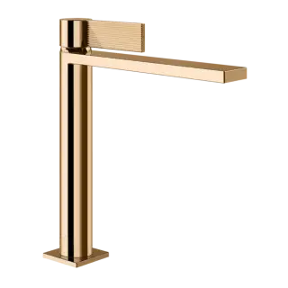 Смеситель для раковины Gessi INVERSO RIGATO 73506#735 цвет-Warm Bronze PVD
