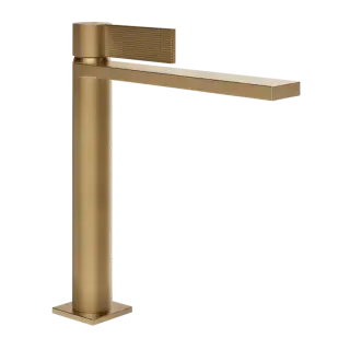 Смеситель для раковины Gessi INVERSO RIGATO 73506#726 цвет-Warm Bronze Brushed PVD