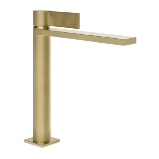 Смеситель для раковины Gessi INVERSO RIGATO 73506#727 цвет-браш.латунь PVD