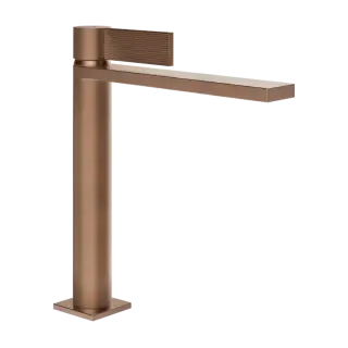 Смеситель для раковины Gessi INVERSO RIGATO 73555#708 цвет-браш.Медный PVD
