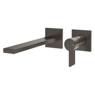 Смеситель для раковины Gessi INVERSO RIGATO 73588#707 цвет-Black Metal Brushed PVD