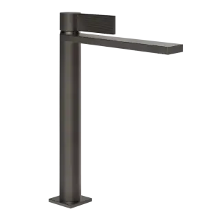 Смеситель для раковины Gessi INVERSO RIGATO 73504#707 цвет-Black Metal Brushed PVD