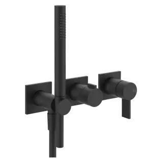 Смеситель для душа Gessi INVERSO RIGATO 73536#299 цвет-черный XL