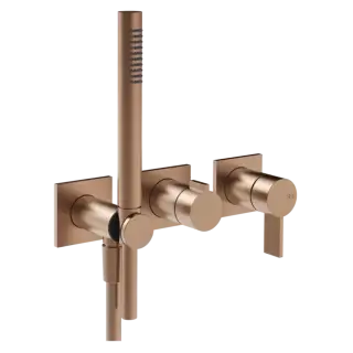 Смеситель для душа Gessi INVERSO RIGATO 73536#708 цвет-браш.Медный PVD