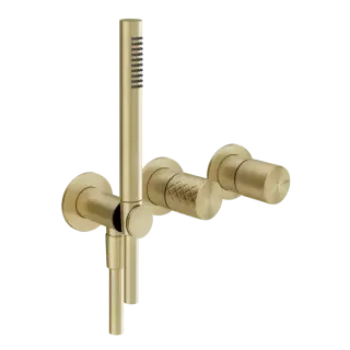 Смеситель для душа Gessi HABITO INTRECCIO 70138#727 цвет-браш.латунь PVD