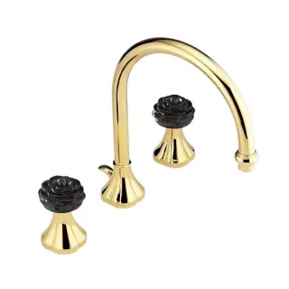 Смеситель для раковины THG Camélia Black crystal U5K