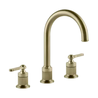 Смеситель для раковины Gessi VENTI20 65016#727 цвет-браш.латунь PVD