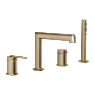 Смеситель для ванны Gessi INGRANAGGIO 63537#726 цвет-warm bronze brushed PVD