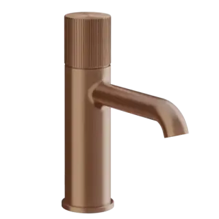 Смеситель для раковины Gessi HABITO RIGATO 70502#708 цвет-браш.медь PVD