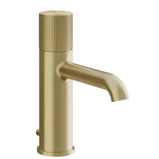 Смеситель для раковины Gessi HABITO RIGATO 70501#727 цвет-браш.латунь PVD