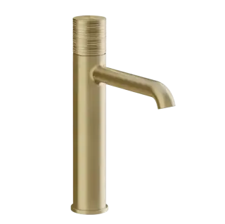 Смеситель для раковины Gessi HABITO RIGATO 70306#727 цвет-браш.латунь PVD