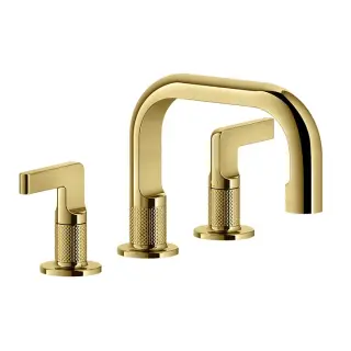 Смеситель для раковины Gessi INCISO 58011#246 золото PVD