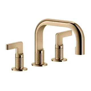 Смеситель для раковины Gessi INCISO 58012#735 warm bronze PVD