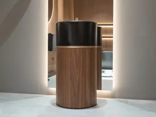 Раковина Milldue ROMA I 2016.D керамика черная матовая-91/полоса ORO-330/база-NOCE CANALETTO-7474