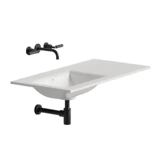 Раковина подвесная SALINI ONDA FLOW SQUARE 1402206MN