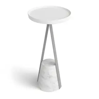 Столик для ванной комнаты Antonio Lupi Halo HALO1B Flumood//brass/bianco opaco/Carrara satinato marble