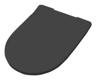 Крышка тонкая с сиденьем для унитаза, механизм soft-close черный матовый
