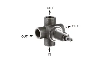 Nicolazzi C7047CR29M встраиваемый дивертор на 3 потока воды