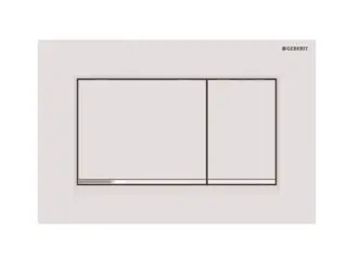 Клавиша смыва, Geberit, Sigma30, для унитаза, шгв 246*12*164, цвет-белый матовый/хром глянцевый/белый матовый