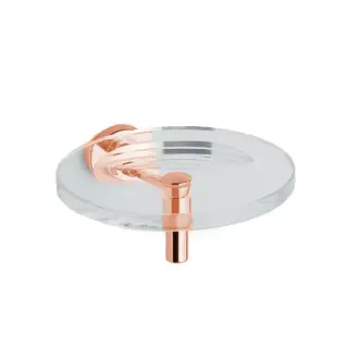 Мыльница Bertocci Cinquecento 110.0501.5500 Цвет-прозрачное стекло/розовое золото