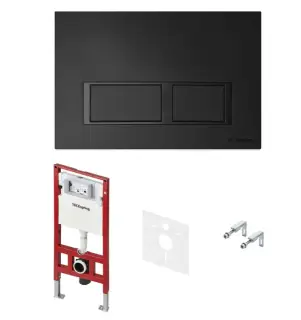 Инсталляция, TECE, TeceSpring V, для унитаза, шгв 506*165*1144, цвет клавиши/панели-черный матовый