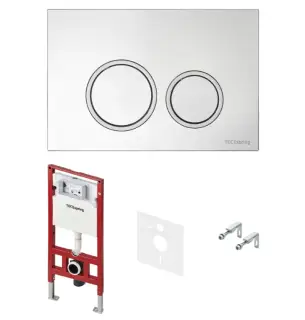 Инсталляция, TECE, TeceSpring R, для унитаза, шгв 506*165*1144, цвет клавиши/панели-хром глянцевый
